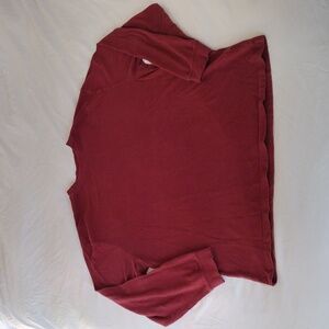 Puritan Men's Crewneck Long Sleeve Shirt Large Maroon